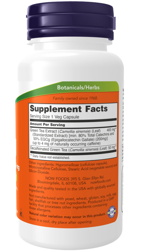 Now EGCG 400MG 50%  180 VCAPS