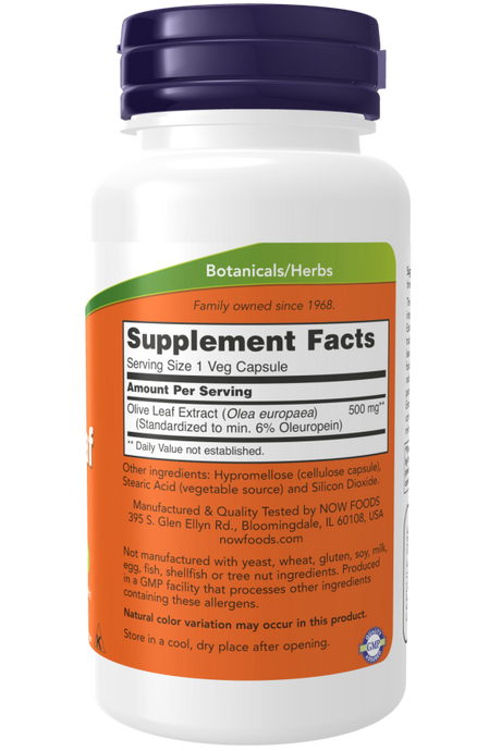 Now OLIVE LEAF EXT 500mg  120 VCAPS