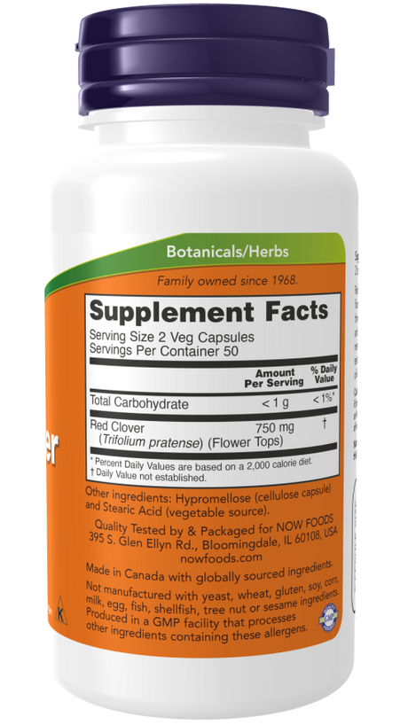 Now RED CLOVER 375 MG  100 VCAPS