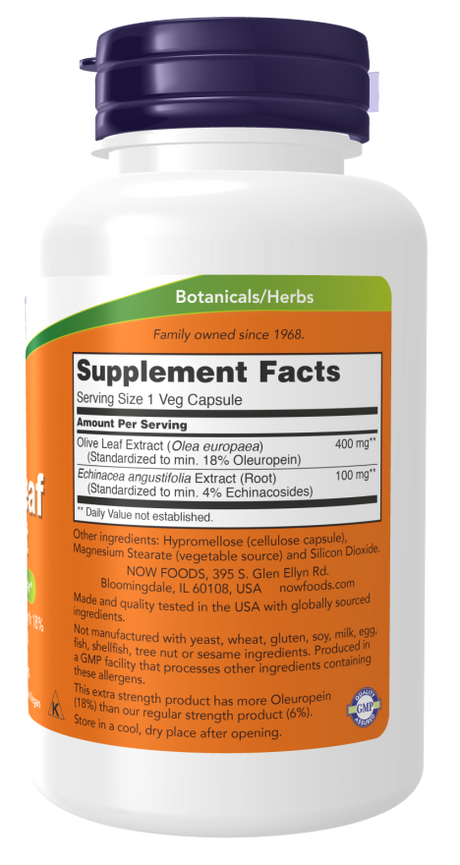 Now OLIVE LEAF EXT 18%  100 VCAPS