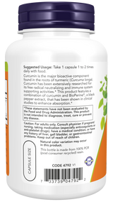 Now TURMERIC CURCUMIN + BIOPERINE  90 VCAPS