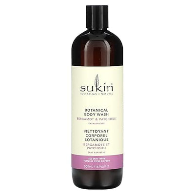 GEL DE DUCHA BOTÁNICO SUKIN BERGAMOTA Y PACHULÍ 500ML