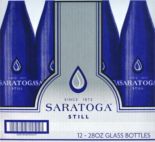 Saratoga Sparkling Water Glass Bottle, 28 Oz