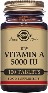 Solgar Dry Vitamin A 1500 mcg (5000 IU) Tablets 100tablet
