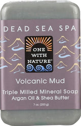 ONE WITH NATURE DEAD SEA VOLCANIC MUD SPA BAR SOAP 7OZ