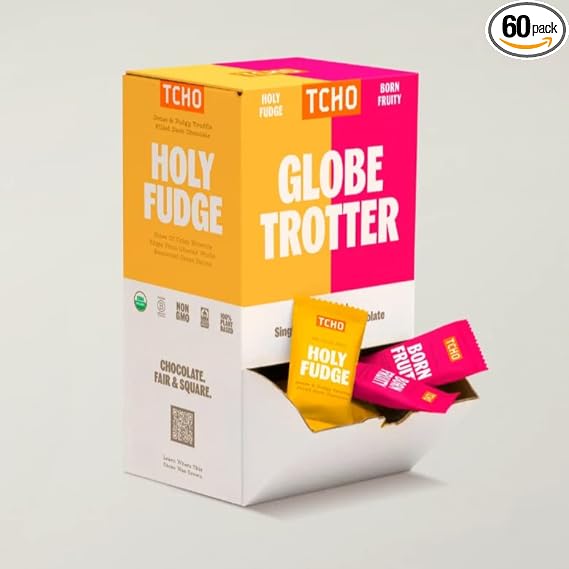 TCHO CHOCOLATE Globe Trotter, Dark Choc, 60ct 15 OZ