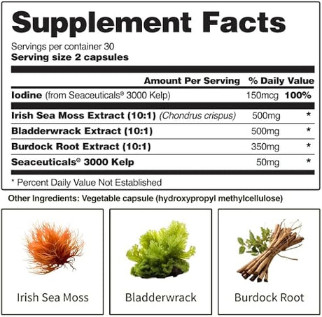SNAP SUPPLEMENTS IRISH SEA MOSS 60CAPSULES