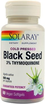 Solaray Vital Extracts Black Seed Cold Pressed 3% Thymoquinone