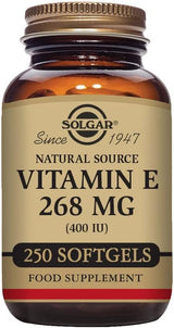 Solgar Vitamin E 268 mg (400 IU) Mixed Softgels (d-Alpha Tocopherol & Mixed Tocopherols) 250softgel
