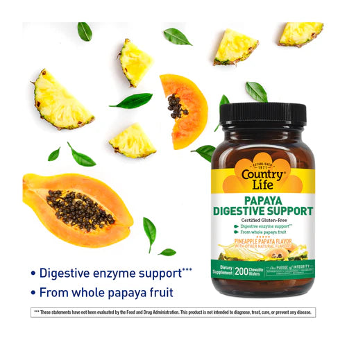Country Life PAPAYA DIGESTIVE SUPPORT 200 Tablet