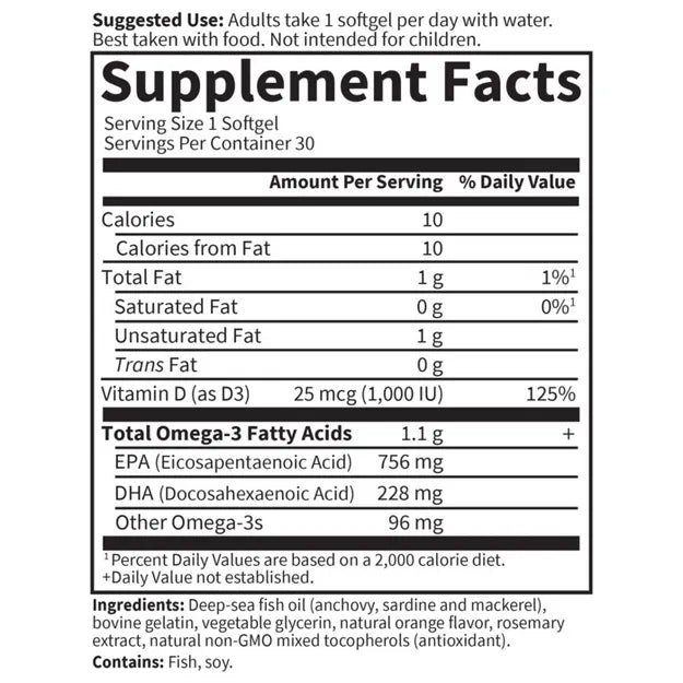 Garden of Life Minami Platinum Orange 30ct SOFTGELS