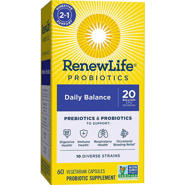 Renew Life DAILY BALANCE PROBIOTICS + PREBIOTICS 60 CT