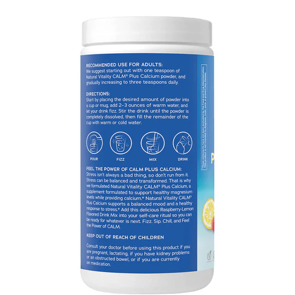 CALM PLUS CALCIUM RASPBERRY LEMON 16OZ