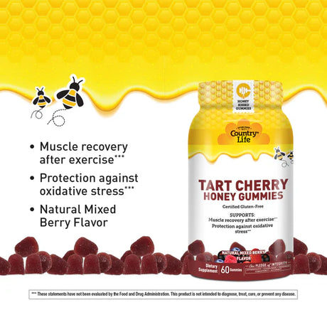 Country Life TART CHERRY HONEY GUMMY 60 Gummy