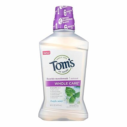 TOM'S OF MAINE WHOLE CARE MOUTHWASH FRESH MINT 16 OZ