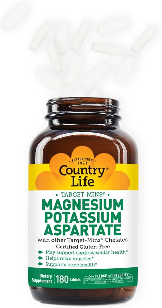 Country Life MAGNESIUM/POTASSIUM ASPARTATE 180 Tablet