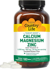 Country Life CALCIUM/MAGNESIUM/ZINC 180 Tablet