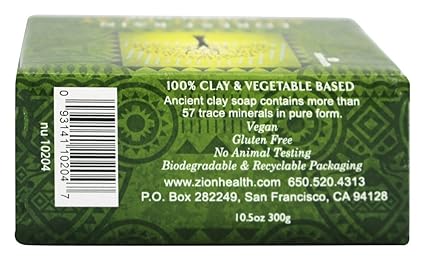 Zion Health Clay Soap Lemon Grass 6 oz