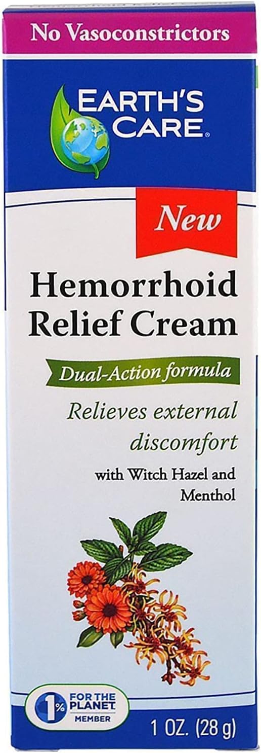 EARTH'S CARE HEMORRHOID RELIEF CREAM 1OZ