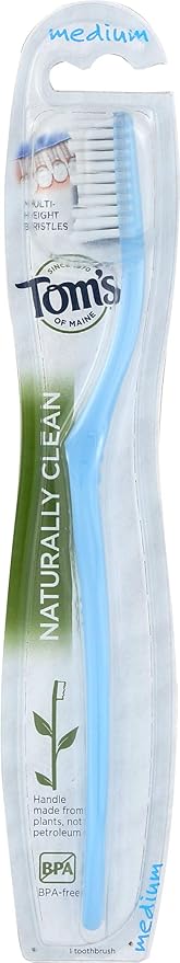 TOM'S OF MAINE ADULT MEDIUM-BRISTLE TOOTHBRUSH 1PC
