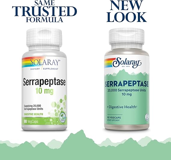 Solaray Serrapeptase 20,000 Serrapeptase Units 10 mg