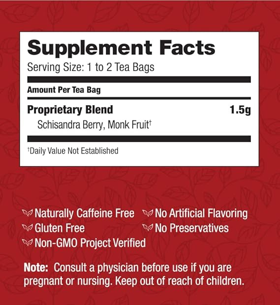 BRAVO TEA Absolute Schisandra Berry Tea 20 BAG