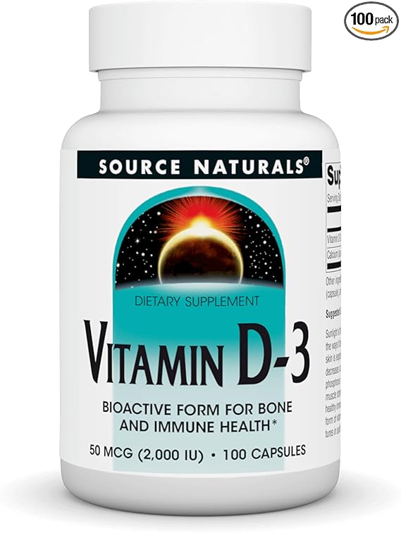 SOURCE NATURALS VITAMIN D-3 2000 IU 100SG