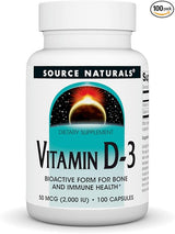 SOURCE NATURALS VITAMIN D-3 2000 IU 100SG