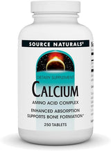SOURCE NATURALS CALCIUM AMINO ACID COMPLEX 250 TABLETS
