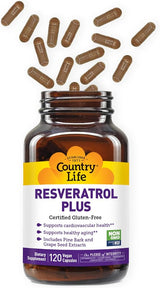 Country Life RESVERATROL PLUS 120 Vegicaps