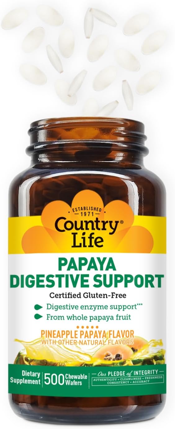 Country Life PAPAYA CHEWABLE 500 Tablet