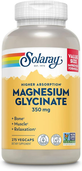 Solaray High Absorption Magnesium Glycinate 275CT 350MG Veg