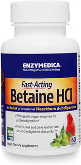 Enzymedica Betaine HCI Fast Acting 60 Capsules