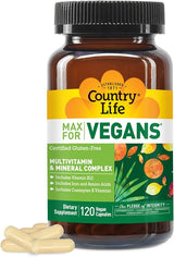 Country Life MAX VEGANS MULTI & MIN COMPLEX 120 Vegicaps