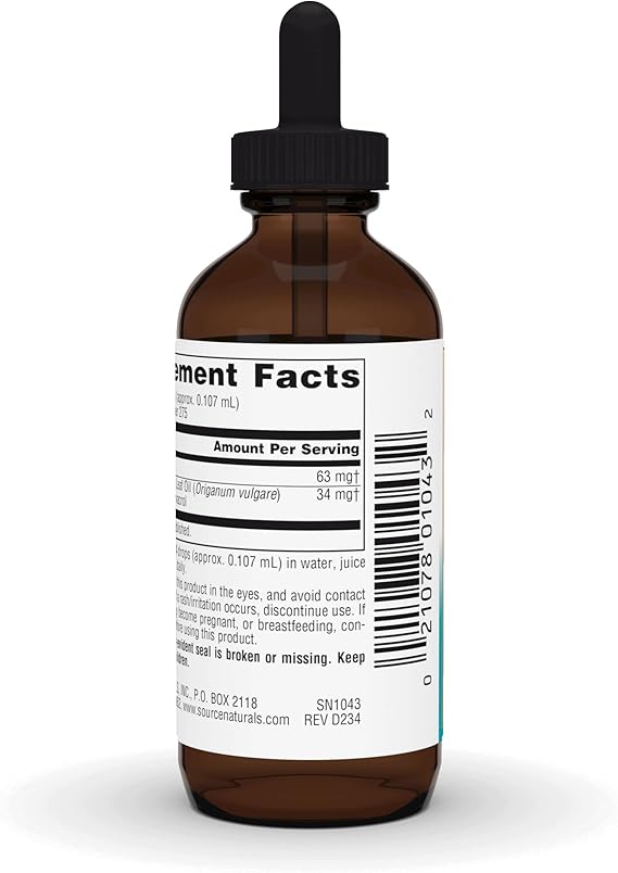 SOURCE NATURALS WELLNESS OIL OF OREGANO 1OZ