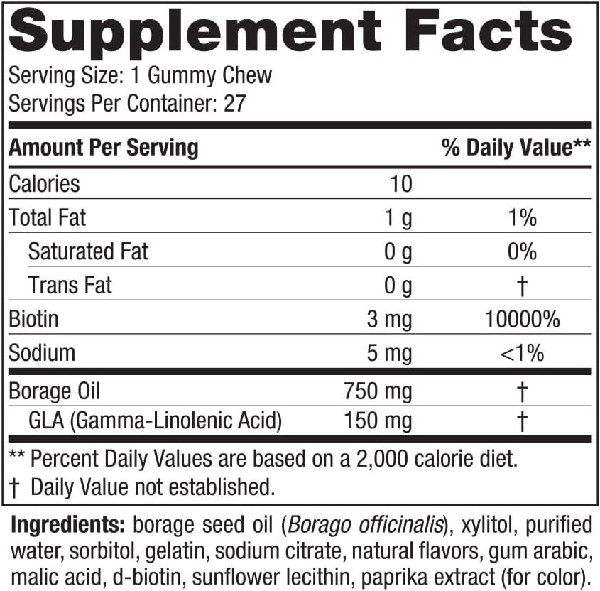 Nordic Naturals Zero Sugar Hair & Skin Gummy Chews 27 Gummies