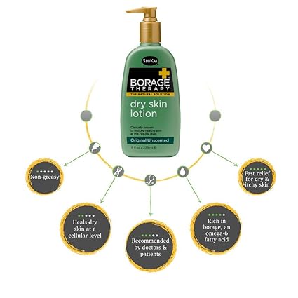 SHIKAI BORAGE DRY SKIN LOTION LITE FRG 8OZ