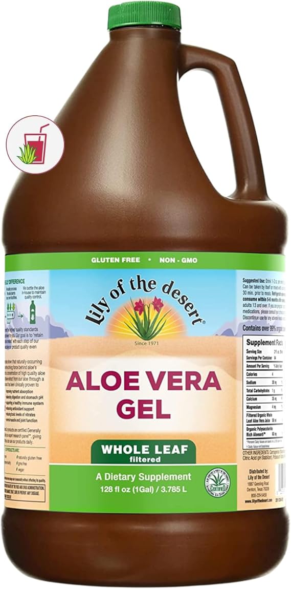 LILY OF THE DESERT WHOLE LEAF ALOE VERA GEL 128OZ