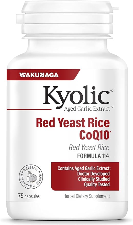 Kyolic Aged Garlic Extract Formula 114, Red Rice Yeast & Coq10, 75 Capsules