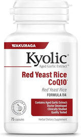 Kyolic Aged Garlic Extract Formula 114, Red Rice Yeast & Coq10, 75 Capsules