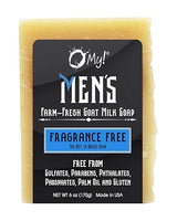 O MY! BATH AND BODYGOAT MILK SOAP BAR MENS FRAGRANCE FREE 6 OZ