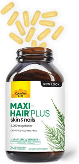 Country Life Maxi-Hair Plus Skin & Nails 240 Capsules