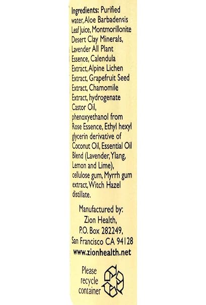 Zion Health Clay Dry Roll-On 3 oz