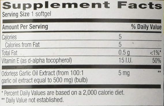 Country Life NATURE'S GARLIC 500MG 180 Softgel