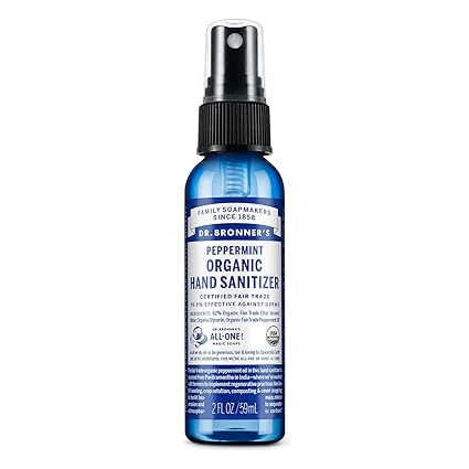 DR. BRONNER'S MAGIC SOAPS PEPPERMINT HAND SANITIZER 2OZ