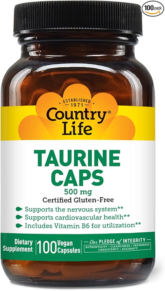 Country Life TAURINE 500MG 100 Vegicaps