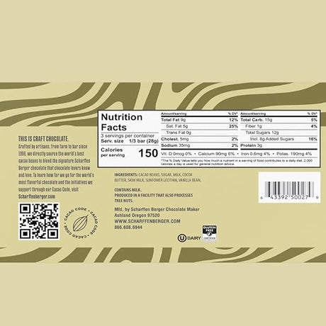 SCHARFFEN BERGER 41% Milk Coconut Coffee Bar 3 OZ