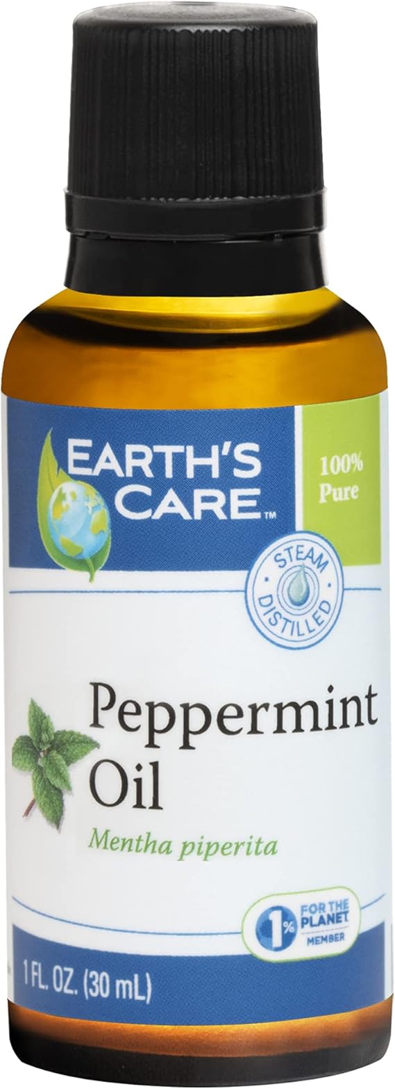EARTH'S CARE PEPPERMINT OIL 100% PURE & NATURAL 1OZ