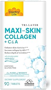 Country Life MAXI-SKIN COLLAGEN + C & A 90 Tablet