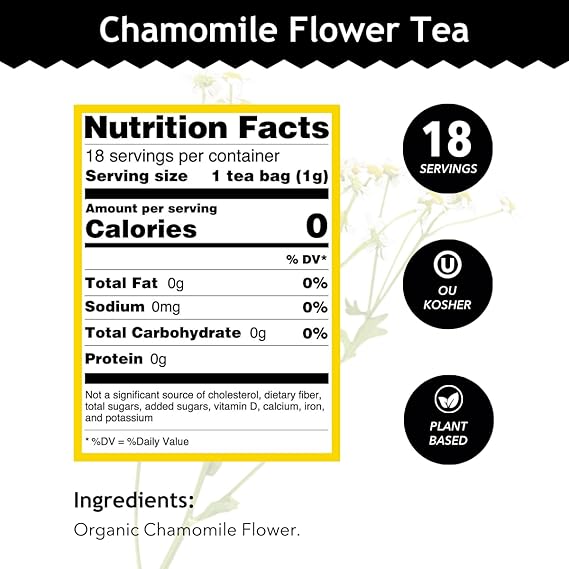 BUDDHA TEAS Organic Chamomile Tea 18 BAG